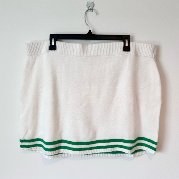 NWT Show Me Your MuMu Serve Skirt in Green Stripe Knit - Picture 7 of 11